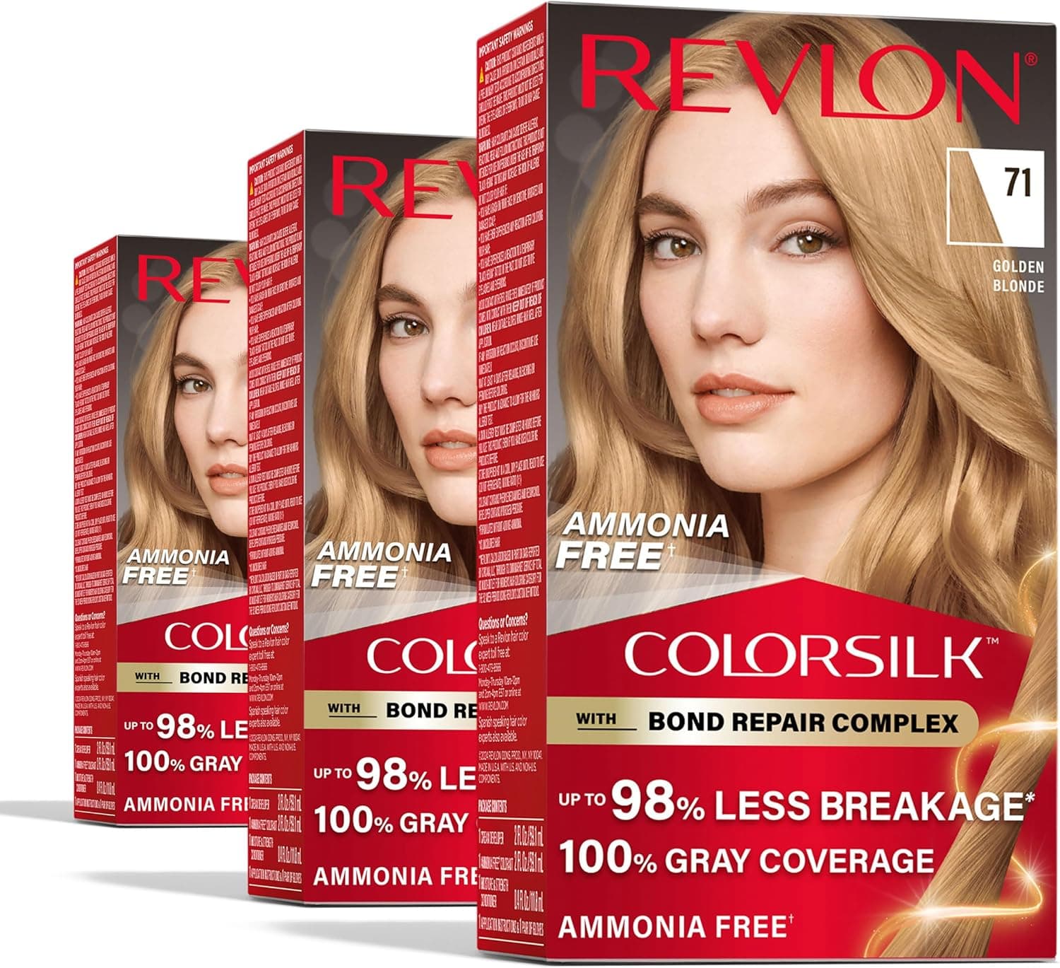 Revlon ColorSilk Blonde Hair Dye - 3 Pack