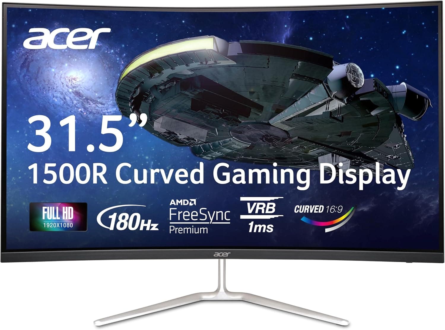 Acer Nitro 31.5" Curved Gaming Monitor: 165Hz, FreeSync, 1ms