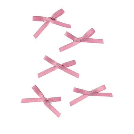 No Boundaries 5 Pack Grosgrain Ribbon Hair Clip, Purple