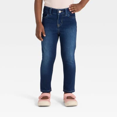 Toddler Girls' Denim Jeggings - Cat & Jack™ Dark Wash 12M