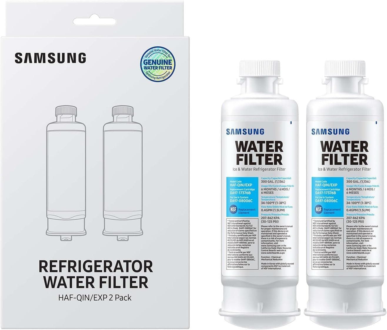 2-Pack Samsung Genuine Water Filters at 54% Off