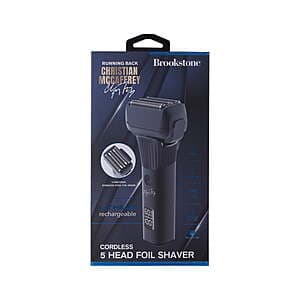 Rechargeable 5-Head Electric Foil Shaver by Brookstone & Christian McCaffrey