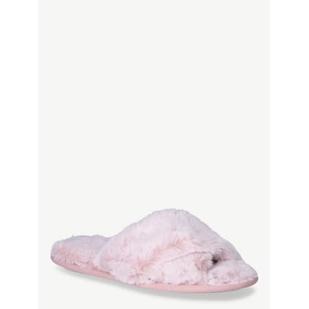 Joyspun Women's Faux Fur X-Band Slippers