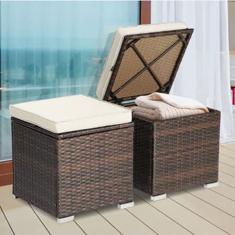 Outdoor Storage Ottomans 2-Pack for Only $97