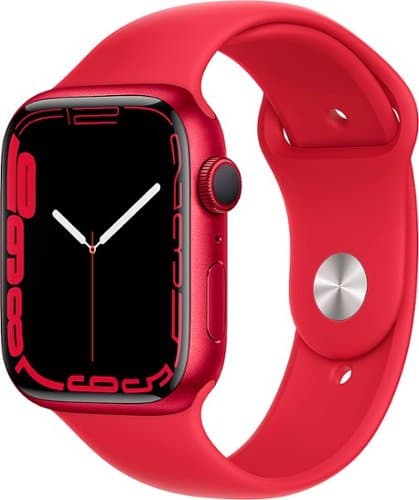 Apple Geek Squad Certified Refurbished Watch Series 7 (GPS) 41mm Aluminum Case with Sport Band - (PRODUCT)RED - (2021)