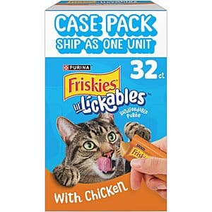 Purina Friskies Lil' Lickables Cat Treats: 32-Pack, Chicken Flavored