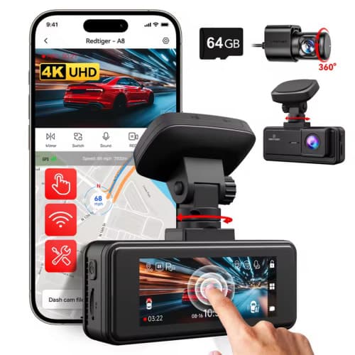 Redtiger A8 4K Dual Dash Cam