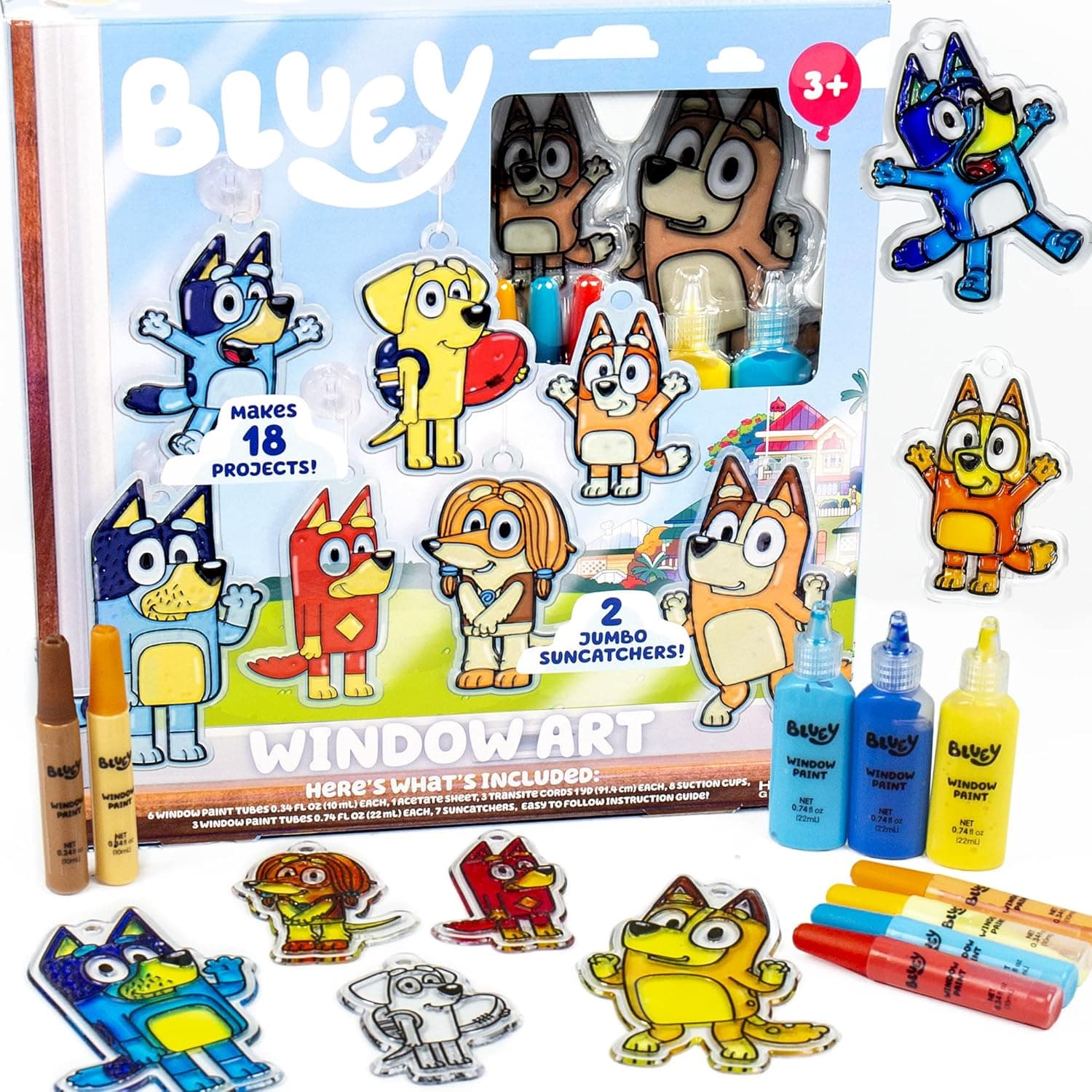 Bluey Window Art Suncatchers - Fun Craft for Kids