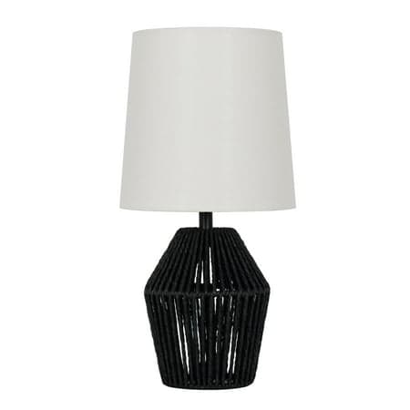 Mainstays 12.75" Black Rope Mini Lamp