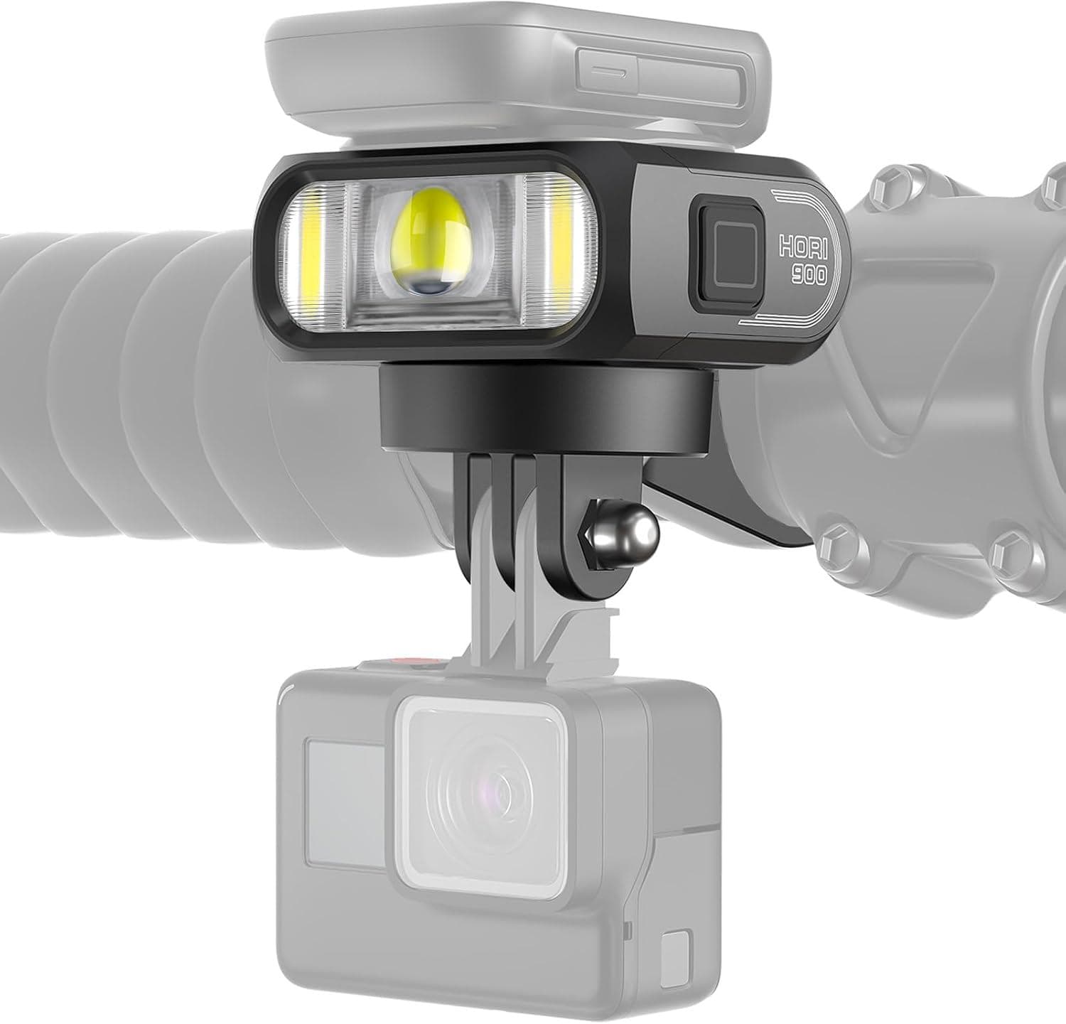 Magicshine Hori 900: Dual Mount Bike Light Compatible with Garmin/Wahoo