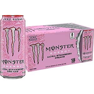 Monster Energy Ultra Sugar Free Drink (Strawberry) - 15-Pack