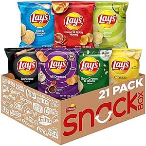 Lay's Potato Chips Variety Pack - 21 Bags, 7 Flavors, 2 for $16.25