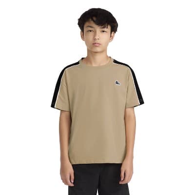 Converse® Boys' Short Sleeve Hightops Patch Oversized T-Shirt - Tan L