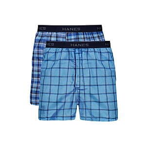 Hanes Moisture-Wicking Boxer Underwear 2-Pack for $5 at Walmart