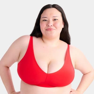 Parade Women's Re:Play Plunge Bralette - Balloon XL: Adjustable Strap, Medium Coverage, Unpadded Cup