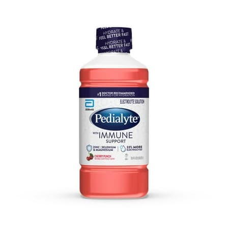 Pedialyte with Immune Support Electrolyte Drink, Cherry Punch, 1 Liter