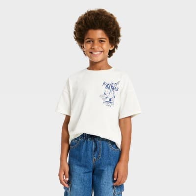 Grayson Threads Kids Boys' Short Sleeve Oversized Fit T-Shirt - White M
