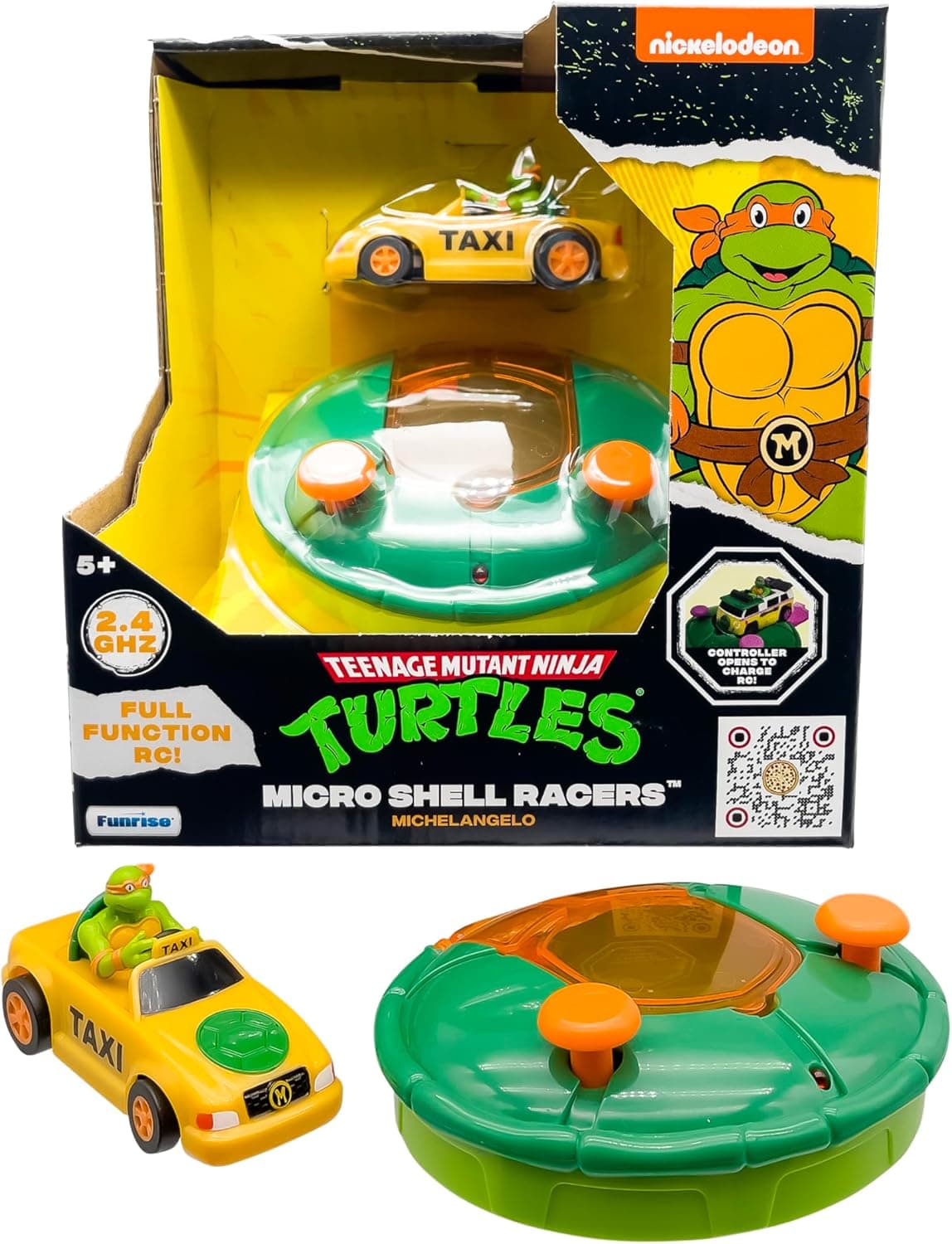Michelangelo Micro Shell Racer - Classic TMNT Toy for Kids
