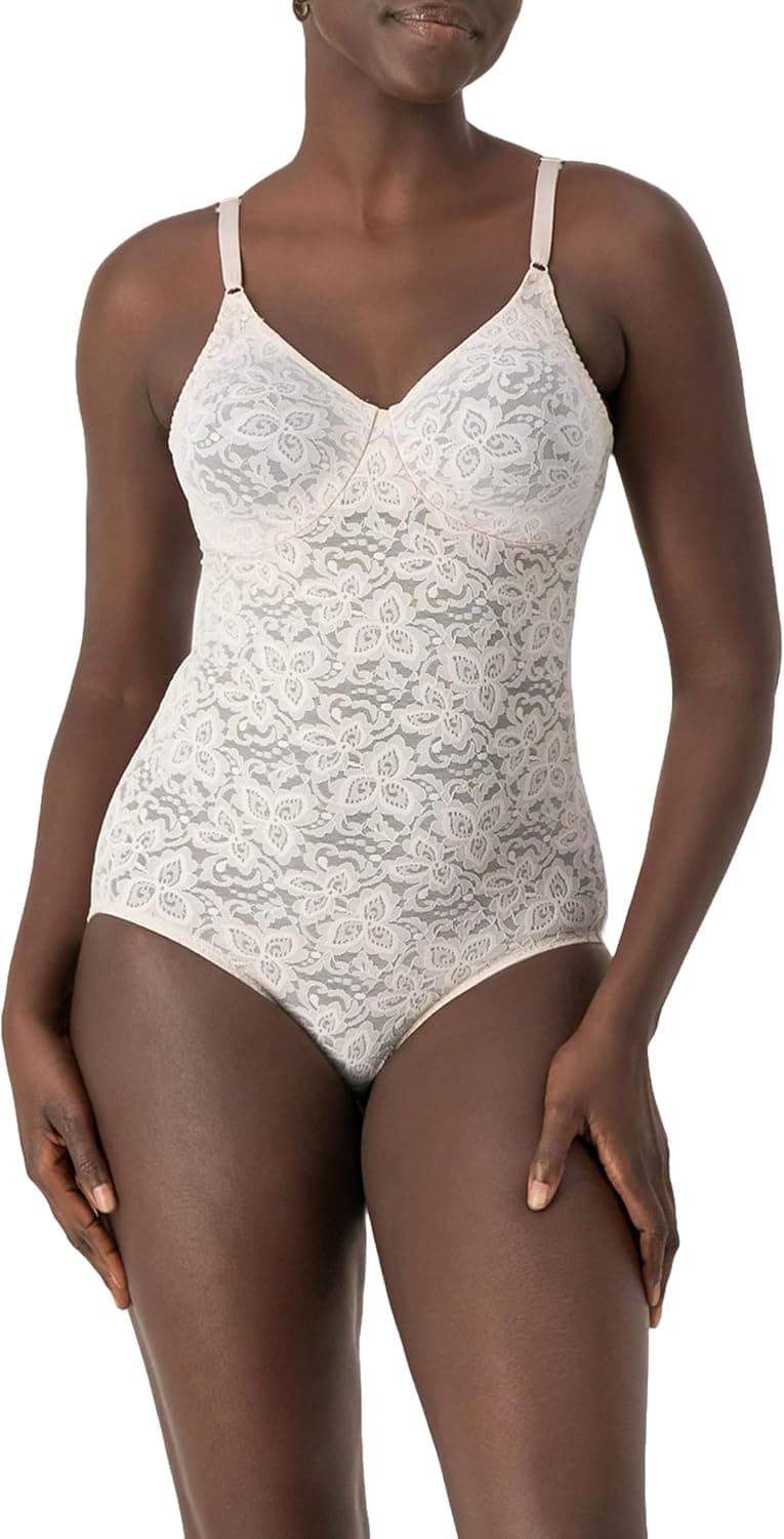 Bali Women’s Shapewear Firm Control Lace ‘N Smooth Built-in Bra Body Shaper Fajas DF8L10