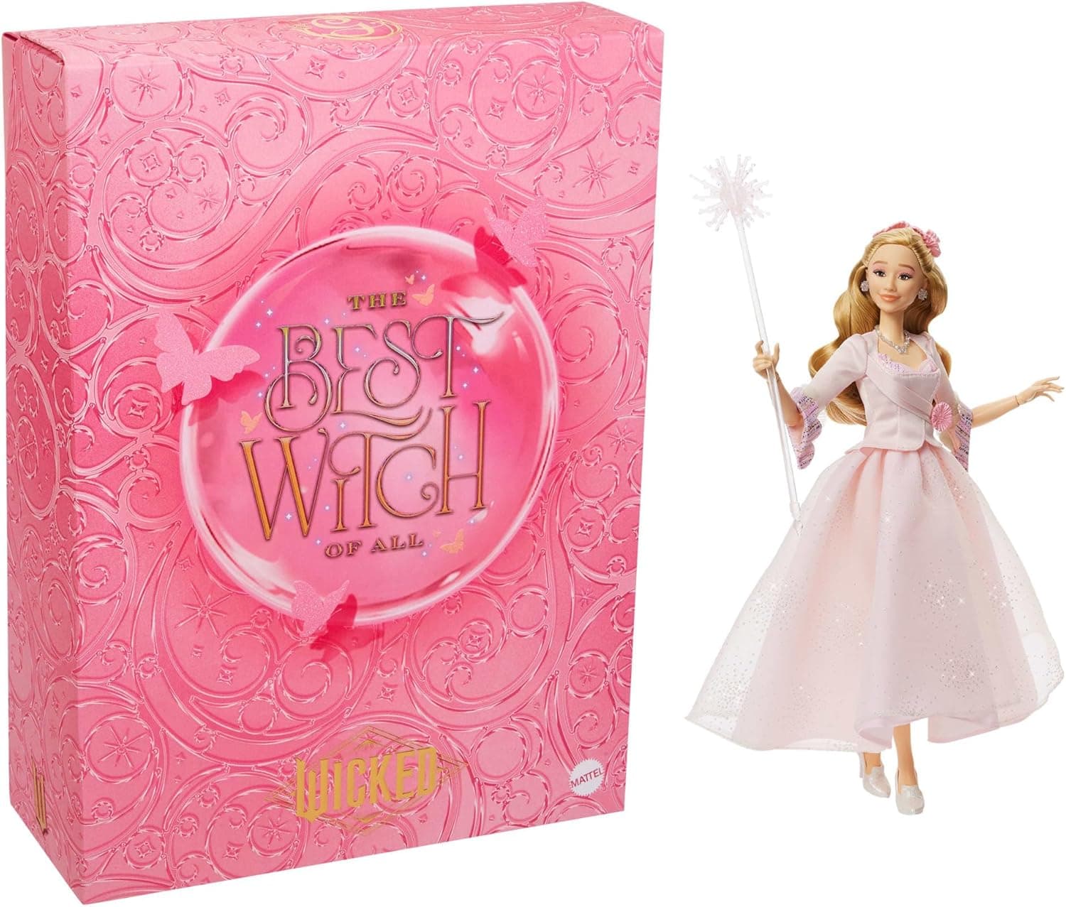 Mattel Universal Pictures’ Wicked: for Good Collectible Glinda Fashion Doll with Removable Outfit, Inspired by The Movie, Amazon Exclusive (Amazon Exclusive)
