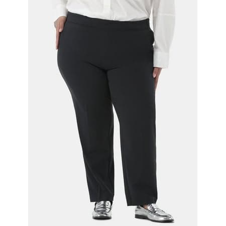 Just My Size by Hanes Women's Plus Tummy Control Dress Pants, Sizes 0X-4X, Regular & Petite