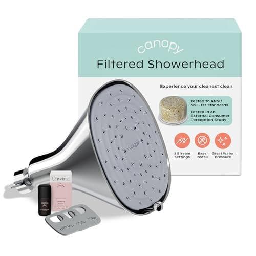 Canopy Filtered Shower Head for Hard Water - 33% Off