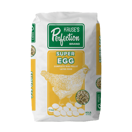 Kruse's Perfection Brand Super Egg Poultry Feed 40 lb Pellet with Yucca for Laying Hens