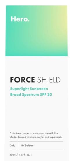 1.69oz Hero Cosmetics SPF 30 Force Shield Superlight Sunscreen Amazon