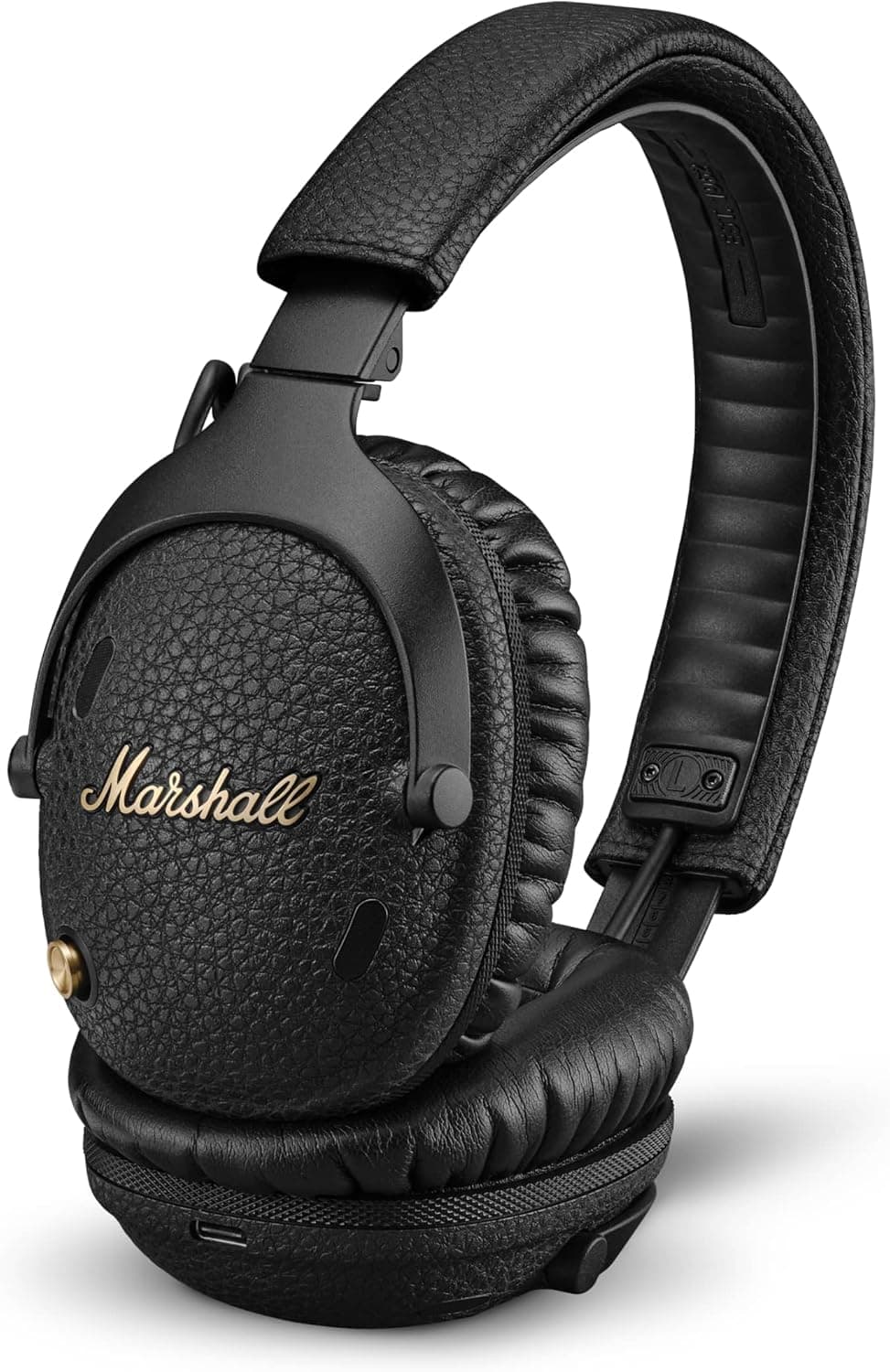Marshall Monitor III A.N.C. Over-Ear Bluetooth Headphones - Active Noise Cancelling with Microphone | 100+ Hrs Wireless Playtime | Lightweight, Foldable Design for Travel - Black