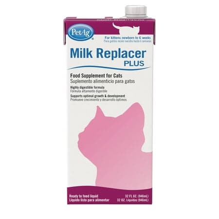 PetAg Milk Replacer Plus Liquid for Cats and Kittens, 32 fl oz
