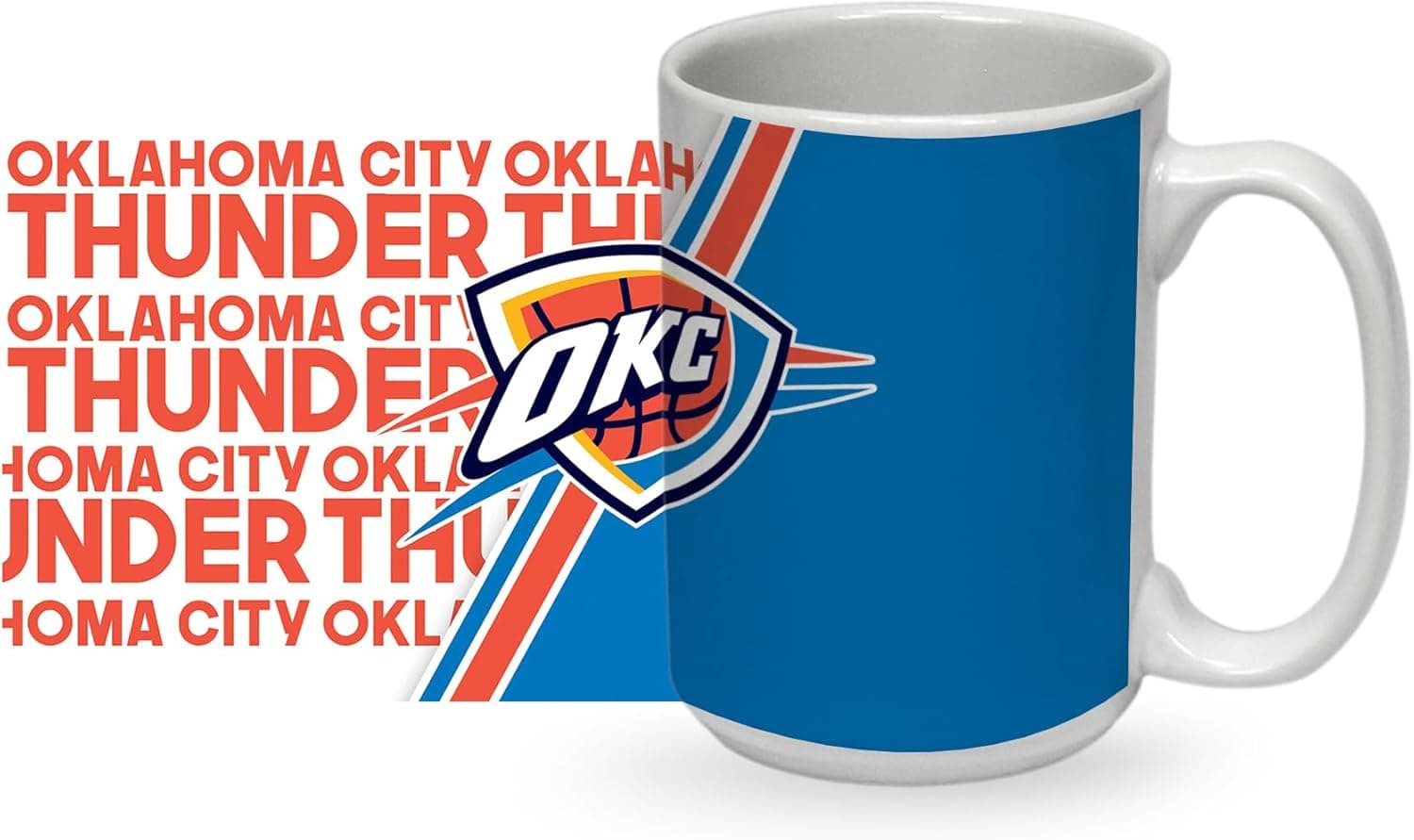 Cheer on the Thunder with this NBA Ceramic Coffee Mug