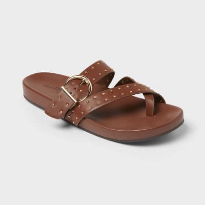 Women’s Nia Western Sandals with Memory Foam Insole - Universal Thread™ Cognac 5