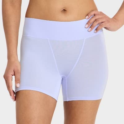 Women's Cloud Knit Boxer Briefs Underwear - Auden™ Light Blue S