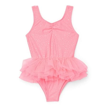 Wonder Nation Baby and Toddler Girl Tutu Swimsuit One-Piece, Sizes 12M-5T