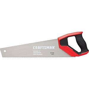 15" Craftsman Steel Blade Hand Saw (Red/Black) $6.70