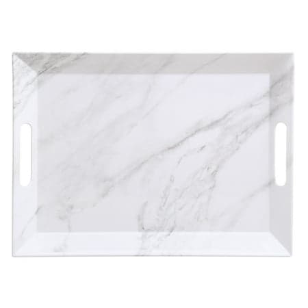 Better Homes & Gardens- Marble Print Rectangle Melamine Handled Tray