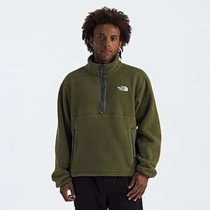 Save on The North Face Men's Fleeski Quarter-Zip Pullover in Woodland Green