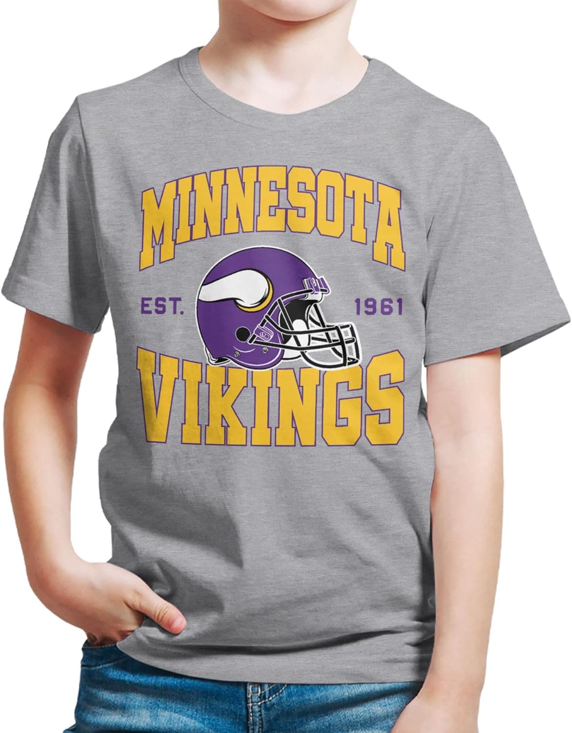Minnesota Vikings Kids Helmet Tee - Officially Licensed NFL Apparel
