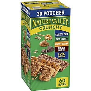Nature Valley Crunchy Granola Bars - 60 Bars for $8.30 with Subscription