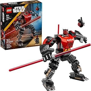 LEGO Star Wars Darth Maul Mech Kids Toy - Building Toy with Pretend Play Lightsaber - Birthday Gift Idea for Boys and Girls, Ages 6+ - Collectible Decor for Fans of The Clone Wars - 75411