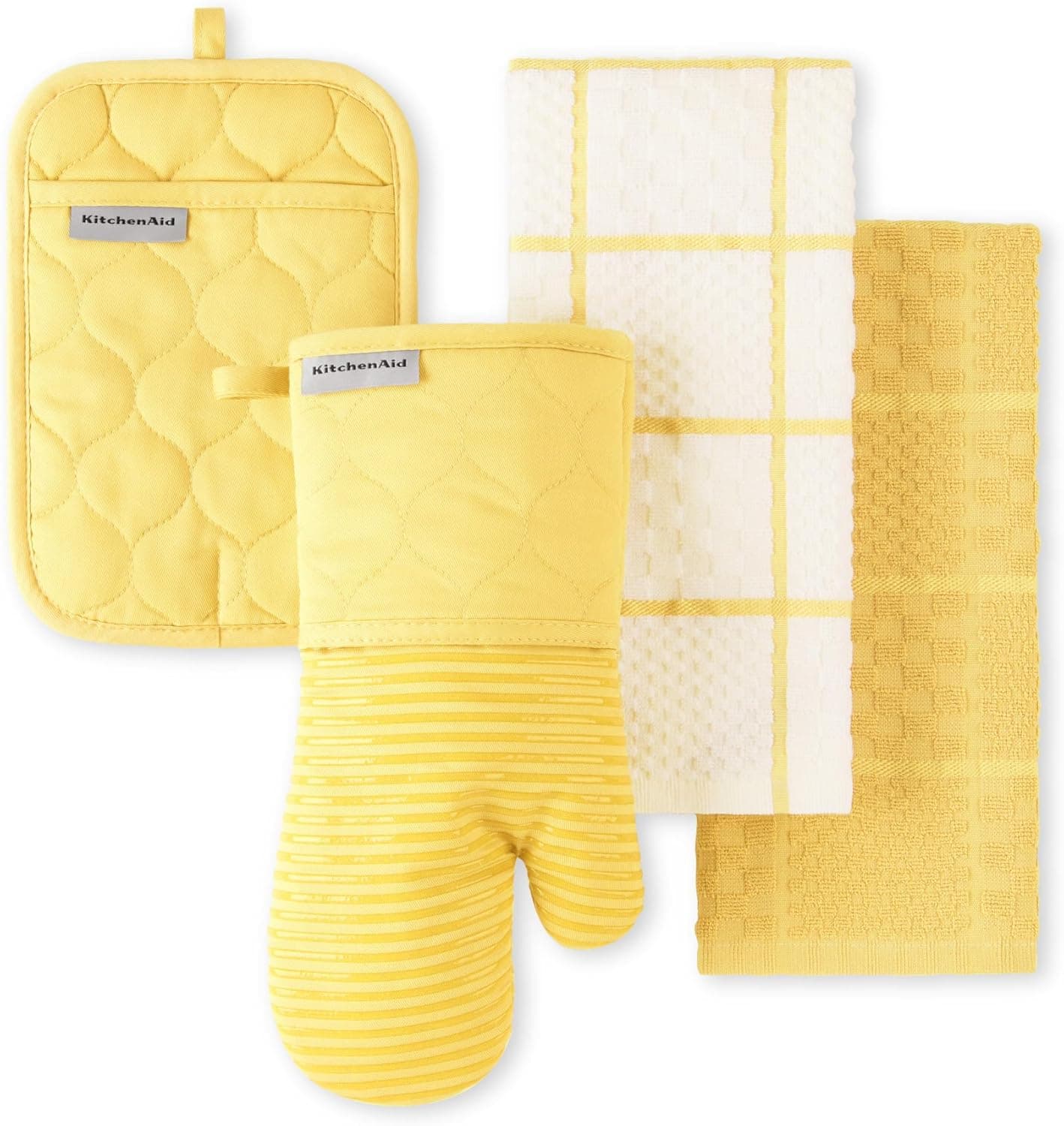 Cozy KitchenAid Oven Mitt & Towel Set - Stay Cool, Butter Yellow