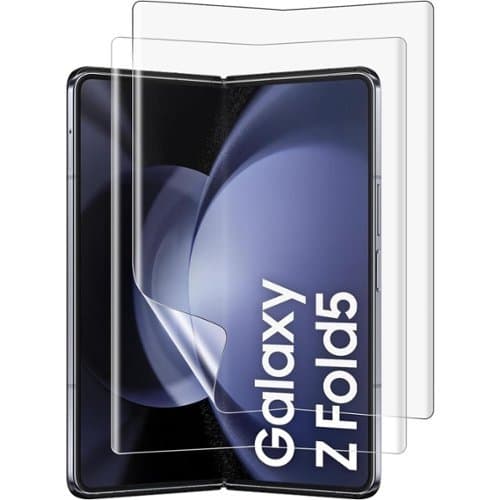 SaharaCase - ZeroDamage Ultra Strong+ Tempered Glass + Film Screen Protector for Samsung Galaxy Z Fold5 (2-Pack) - Clear