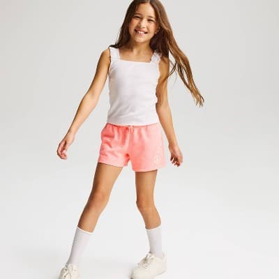 Girls' Washed French Terry Pull-On Shorts - Cat & Jack™ Neon Pink L