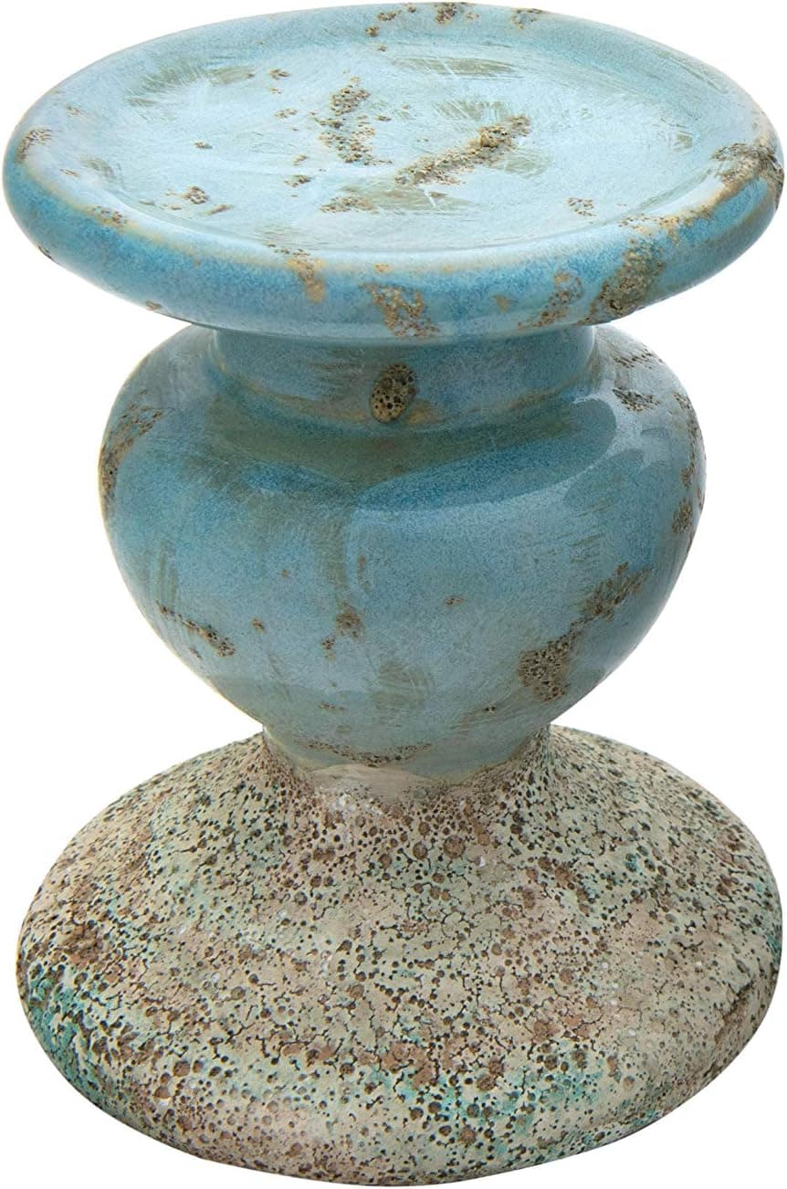 Rustic Blue Terracotta Candle Holder - 22% Off
