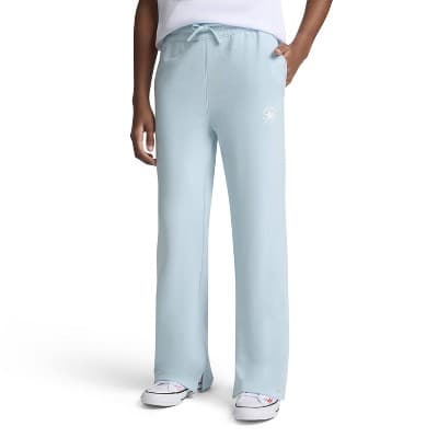 Converse® Girls' French Terry Relaxed Flare Sweatpants - Light Blue M
