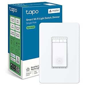 Prime: TP-Link Tapo S505D Smart Wi-Fi Dimmer Light Switch & Dimmer (Matter) $14 + Free S&H
