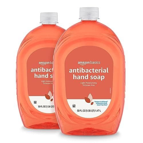 2-Pack 50oz Amazon Basics Antibacterial Liquid Hand Soap Refill Amazon
