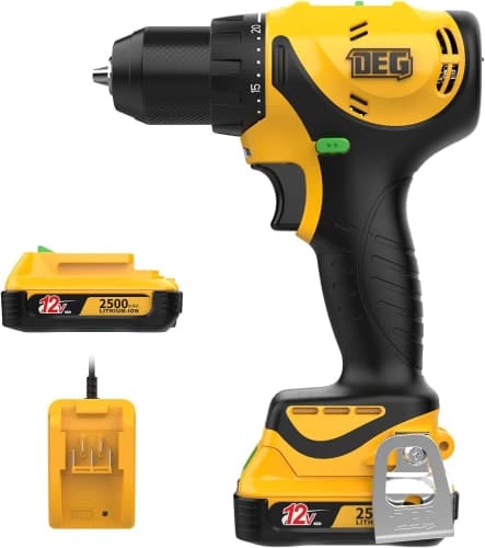 Powerful 12V Cordless Drill Set by DegLasers - 50% Off