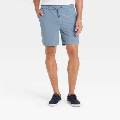 Men's 7" Tech Pull-On Shorts - Goodfellow & Co™ Blue XXL: Recycled Polyester, Spandex, Midweight, 4-Way Stretch