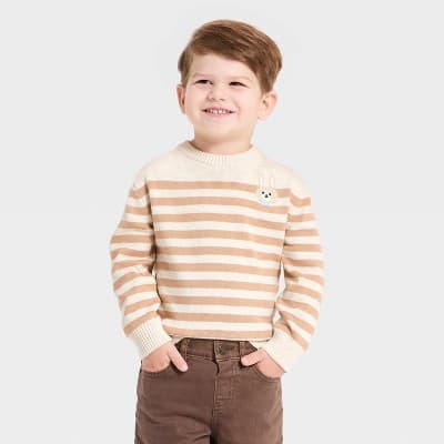 Toddler Boys' Easter Bunny Pullover Sweater - Cat & Jack™ Cream 18M
